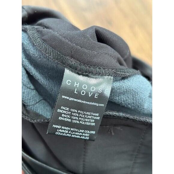 Generation Love Genesis Soft Vegan Leather Wide Leg Trouser Pants Black Size 4 - Picture 11 of 12